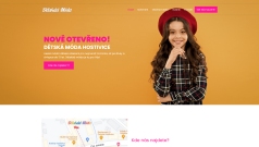 Levnější varianta webových stránkek pro nový kamenný obchod zaměřený na dětské oblečení v Hostivicích u Prahy